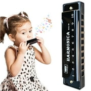 10 Hole Harmonica Instrument Beginner Students Early Educational Music Instrument Tools Gift Copper Core Resin Harmonica